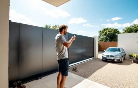 Fini les allers-retours sous la pluie : cette motorisation de portail coulissant Somfy est à prix mini chez Castorama