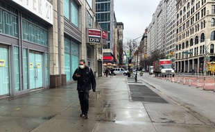 A Union Square, à New York, en mars 2020.
