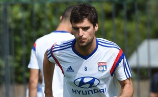 Yoann Gourcuff durant l'entraînement de l'OL, le 4 août 2014.