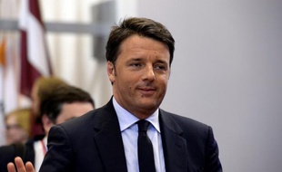 Le Premier ministre italien Matteo Renzi à Bruxelles le 23 avril 2015