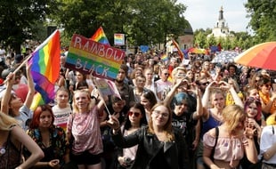 Gay Pride à Bialystok, en Pologne, le 20 juillet 2019.