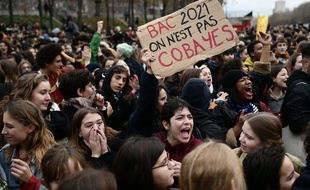 Une manifestation contre la réforme du bac, le 7/12.18. Photo by Philippe LOPEZ / AFP.