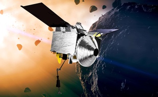 La sonde OSIRIS-REx va tenter de prélever un échantillon de l'astéroïde Bennu (illustration).