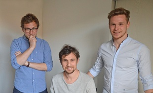 Les trois fondateurs du site We want sport, Vincent Inverardi (à gauche), aux côtés de Sandy et Sylvère Paillot.