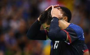 Nikola Karabatic, tête basse, lors de la défaite des Experts en finale des JO le 21 août 2016.