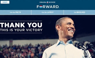 Capture d'écran du site BarackObama.com.