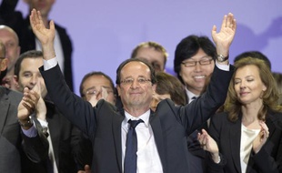 François Hollande, le 6 mai 2012, place de la Bastille, à Paris.