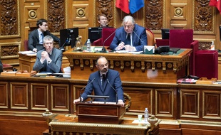 Le Premier ministre, Edouard Philippe, au Sénat le 4 mai 2020.