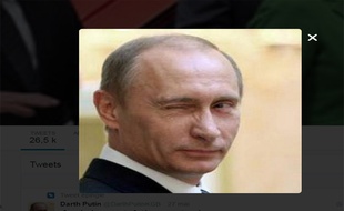 La photo de profil du compte parodique @DarthPutinKGB.