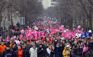 Manifestation contre le mariage pour tous à Paris, dimanche 13 janvier.