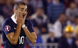Karim Benzema lors de Serbie-France le 7 septembre 2014.