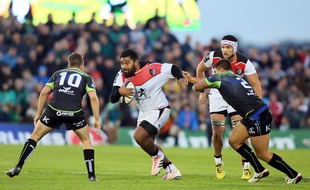 Le talonneur du Stade Toulousain Christopher Tolofua lors du match de Coupe d'Europe chez les Irlandais du Connacht, le 15 octobre 2016 à Galway.