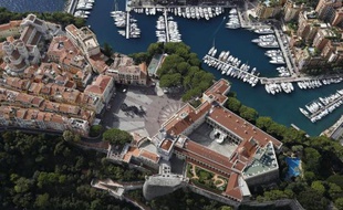 Vue aérienne du palais princier de Monaco, le 20 septembre 2013