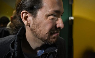 Le chef de file du parti d'extrême gauche Podemos, Pablo Iglesias à Madrid le 20 décembre 2015
