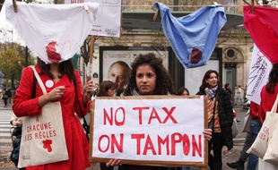 Manifestation contre la «taxe tampon» à Paris le 11 novembre 2015.