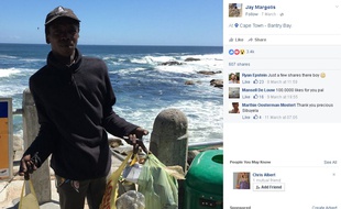 Un SDF sud-africain qui ramassait les ordures sur la plage a trouvé du travail grâce à un post sur Facebook.