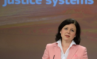 La Commissaire européenne à la justice Vera Jourova, à Bruxelles le 9 mars 2015.
