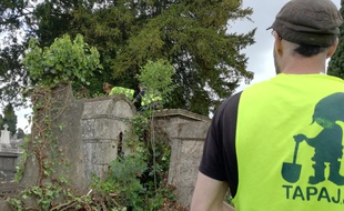 Au cimetière Terre-Cabade, les jeunes ont mené une mission de désherbage plusieurs matinées de la semaine dernière.