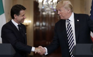 Le président américain Donald Trump et le Premier ministre italien Giuseppe Conte à la Maison Blanche, le 30 juillet 2018.