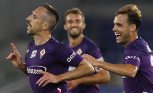 Franck Ribéry a inscrit un but magnifique avec la Fiorentina contre la Lazio, le 27 juin 2020.