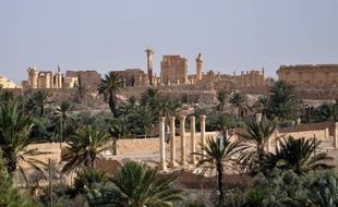 La cité antique syrienne de Palmyre, menacée par l'Etat islamique, le 18 mai 2015
