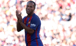 Ronaldinho lors d'un match de légendes