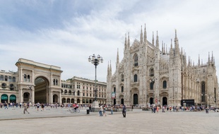 La ville de Milan, en Italie (illustration).