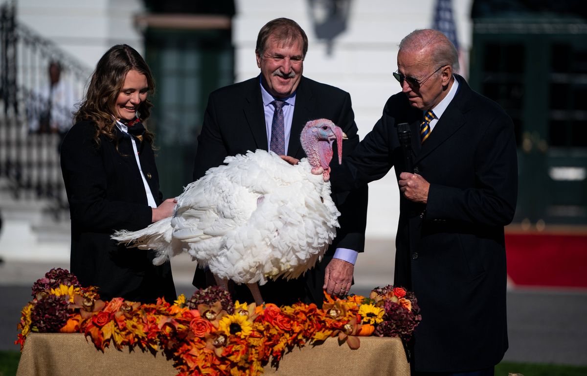 Joe Biden grants presidential pardon to two turkeys before Thanksgiving