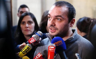 François Lambert, le neveu de Vincent Lambert, face aux journalistes à Paris le 14 février 2014