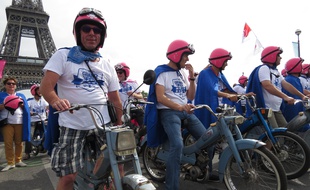 Des patrons en meules bleues