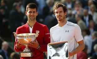 Novak Djokovic et Andy Murray lors de la finale de Roland-Garros remportée par le Serbe, le 5 juin 2016.