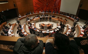 L'hémicycle de l'Eurométropole, à Strasbourg.