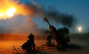 Tirs de soldats américains à Cop Cherokee, Afghanistan, le 4 octobre 2009.