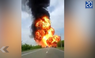 Enorme explosion sur une autoroute russe - Le Rewind (vidéo)