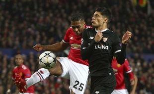 Manchester United face au FC Séville en Ligue des champions, le 13 mars 2018 à Old Trafford.