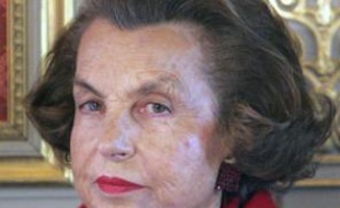 Liliane Bettencourt au Palais de l'Elysée le 18 avril 2005.