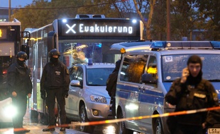 Une fusillade devant une synagogue à Halle, dans l'est de l'Allemagne, a fait deux morts, le 9 octobre 2019.