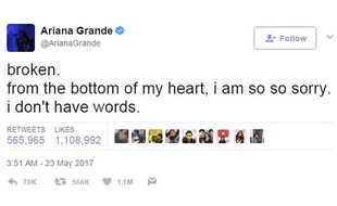 Le tweet «brisé» d'Ariana Grande après l'attentat de Manchester
