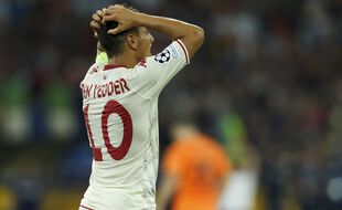 La déception de Wissam Ben Yedder après Monaco-Shakhtar en barrage retour de Ligue des champions.