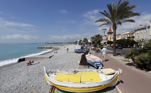 La front de mer à Cagnes-sur-Mer.