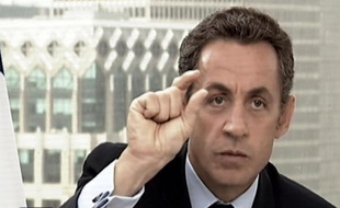 Nicolas Sarkozy lors de son intervention aux journaux télévisés de TF1 et de France 2, mercredi 23 septembre.