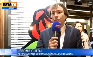 capture d'écran de l'interview de Jérôme Guedj par BFMTv dimanche 29 mars 2015
