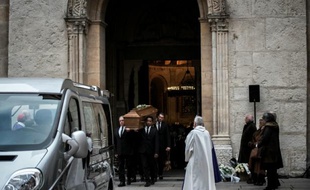 Les funérailles de Caroline Prenat, une des victimes des attentats de Paris, à la cathédrale de Lyon, le 23 novembre 2015