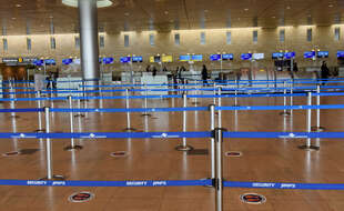 A l'aéroport Ben Gurion à Tel Aviv, le 24 janvier 2021.