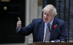 Le Premier ministre Boris Johnson à Downing Street le 6 novembre 2019.