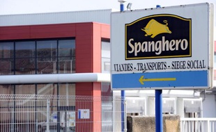 L'entrée de l'usine Spanghero de Castelnaudary, le 10 février 2013.
