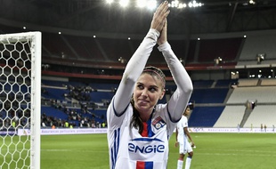Alex Morgan, ici après la qualification en demi-finale de Ligue des champions contre Manchester City.