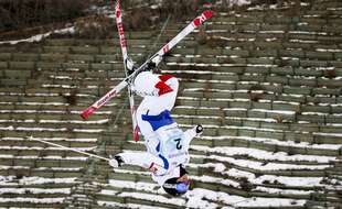 Perrine Laffont lors d'une épreuve de Coupe du monde à Calgary, au Canada, le 12 janvier 2019.