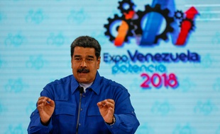 Nicolas Maduro, président du Venezuela, le 30 avril 2018 à Caracas.