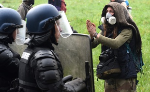 Le 13 avril 2018 sur la ZAD de Notre-Dame-des-Landes / AFP PHOTO / FRED TANNEAU